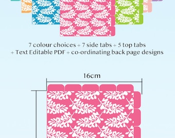 Planner Dividers Half Size A5 | Text Editable | Cut Away Rounded Tab | Printable Planner Divider | Binder DividerS | Binder Organiser | PDF