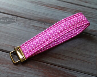 Plummy Pink Cotton + Steel Netorious Key Fob key chain