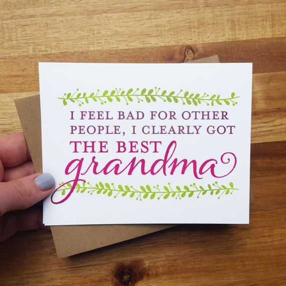 Funny Mothers Day Card Best Grandma Ever Greeting Card