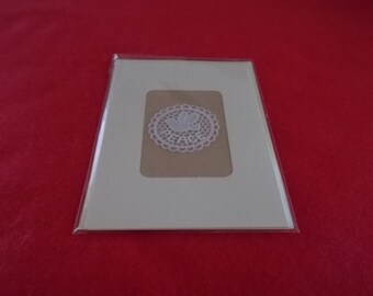 This card has a Belgian Lace Dove of Peace