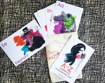 Animal Alphabet Flash Cards- 4x6 Flash Cards,