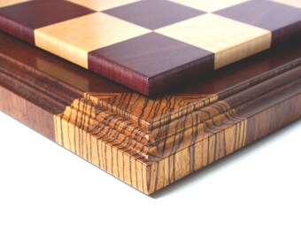 Chess. Chess board. End grain chess board. Purpleheart chess board. Zebrano chess board. Exclusive chess board.