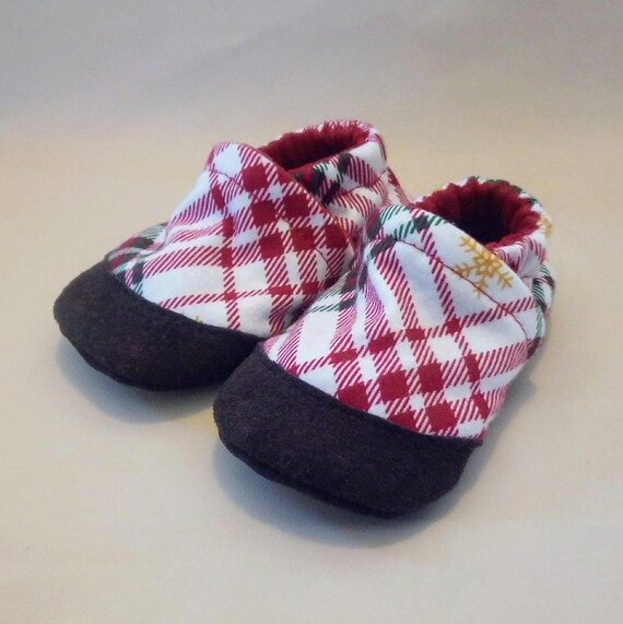 Plaid: Soft Sole Baby Shoes 6-12M Plaid: Soft Sole Baby Shoes 6-12M