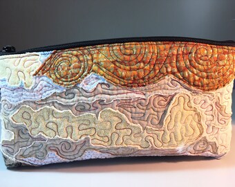 Cosmetic Bag | Handmade and quilted with quality purse zip | Storage pouch | Treasure Keeper | Zazu's Stitch Art