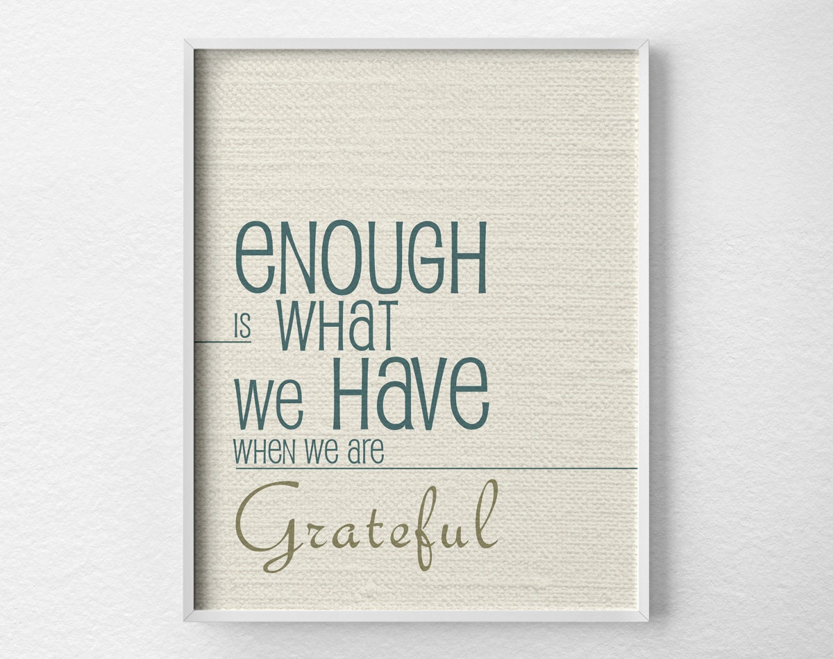 Gratitude Poster Gratitude Art Typography Poster