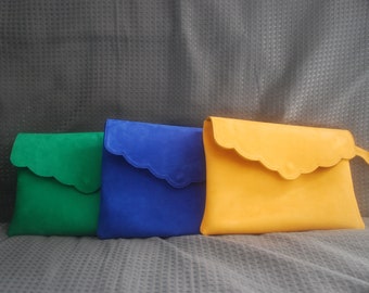 Leather wallet with wrist strap