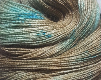 Baby Alpaca lace, hand dyed 100g