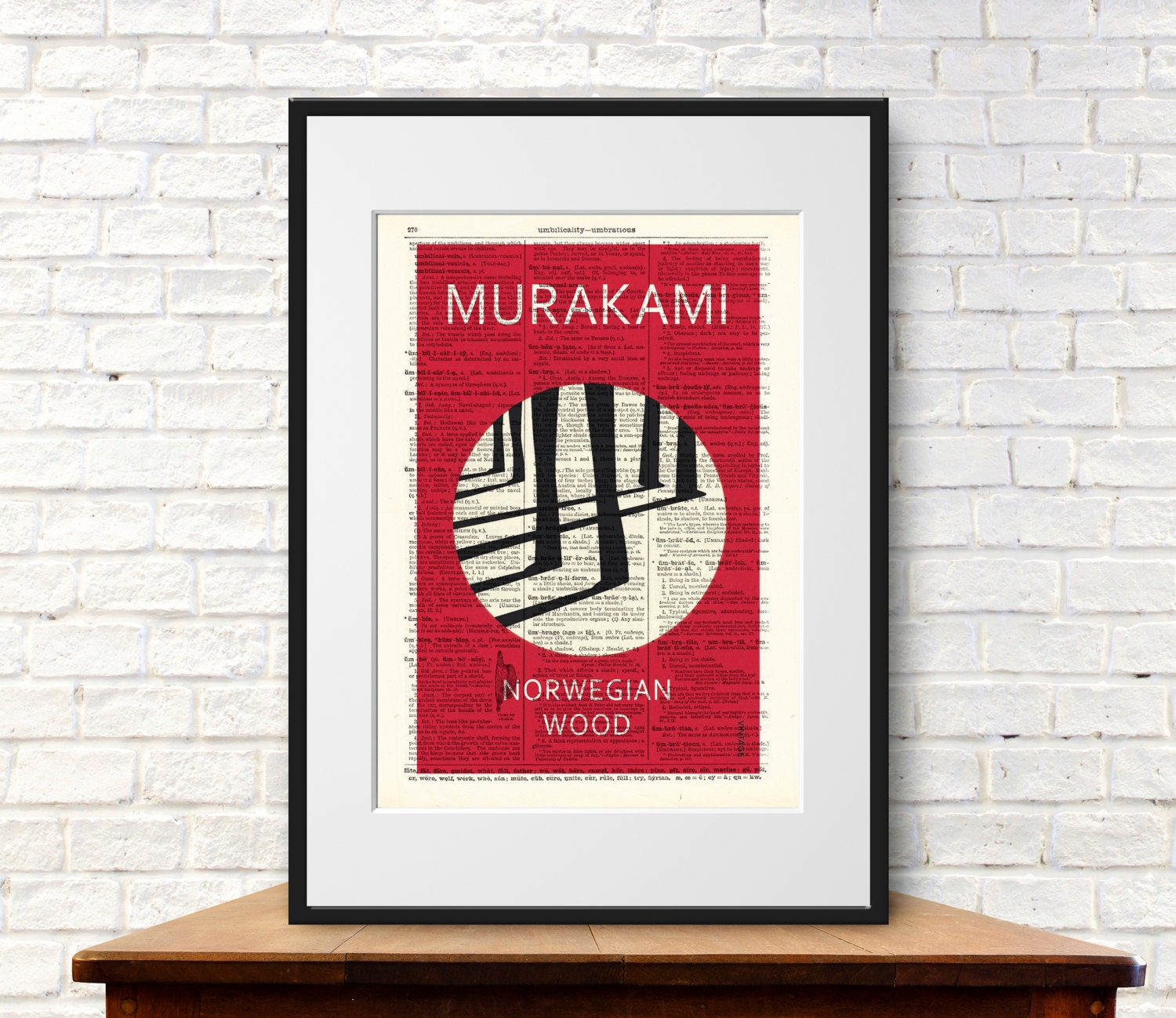 Norwegian Wood by Haruki Murakami. Book Cover Art Print