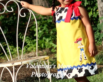 Super Cute Cow Girl Jessie Toy Story pillowcase dress