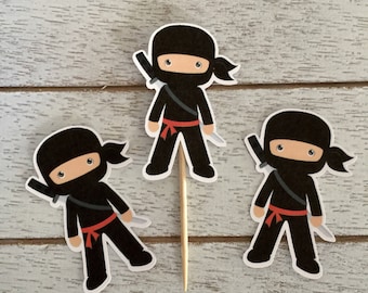 Ninja Party Cupcake Toppers