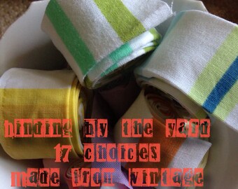 3 yard cut of 2" Quilt BINDING made from reclaimed Vintage fabric