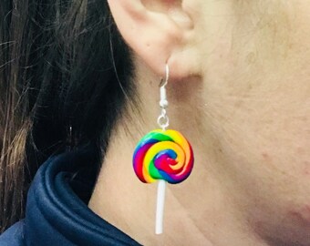 Rainbow Lollipop Earings