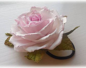 Bridal rose hair Flower Bridesmaid accessory Hair clip rose Bridal flower Hair clip blue Pink Flower Grey Gift Blush pink Flower Blush