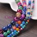 Natural Multicolor Lines Agate Stone Round 4mm 6mm 8mm 10mm Gemstone Loose Spacer Beads DIY Jewelry Findings SKU BS029