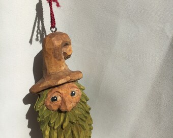 Tree Spirit woodcarving ornament
