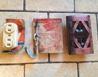 Collection of Antique Hardware and Electrical Parts