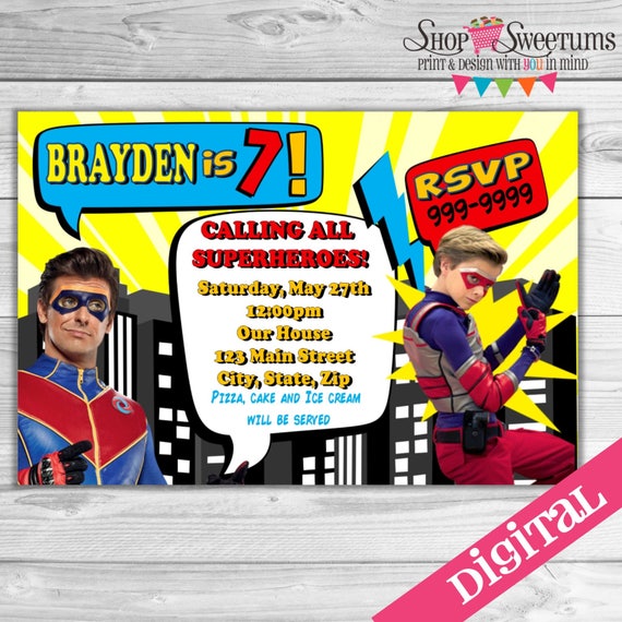 DIGITAL Henry Danger party invitation