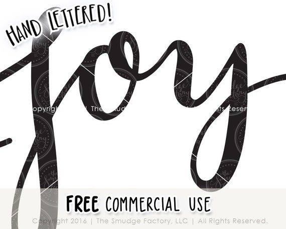 Download Joy SVG Cut File, Hand Lettered, Silhouette, Cricut ...