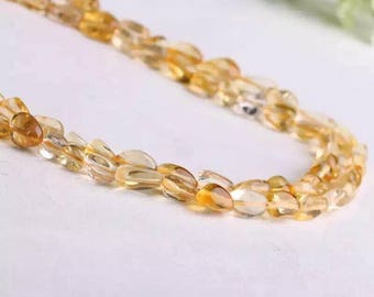 16" inch Citrine Nugget Beads, Natural Citrine Beads, DIY Jewelry Jewelry Supplies