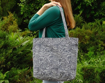 Shopping bag Linen tote bag with zipper lined tote cotton Tote market bag casual Large tote bag tote women eco tote bag cotton shoulder bag