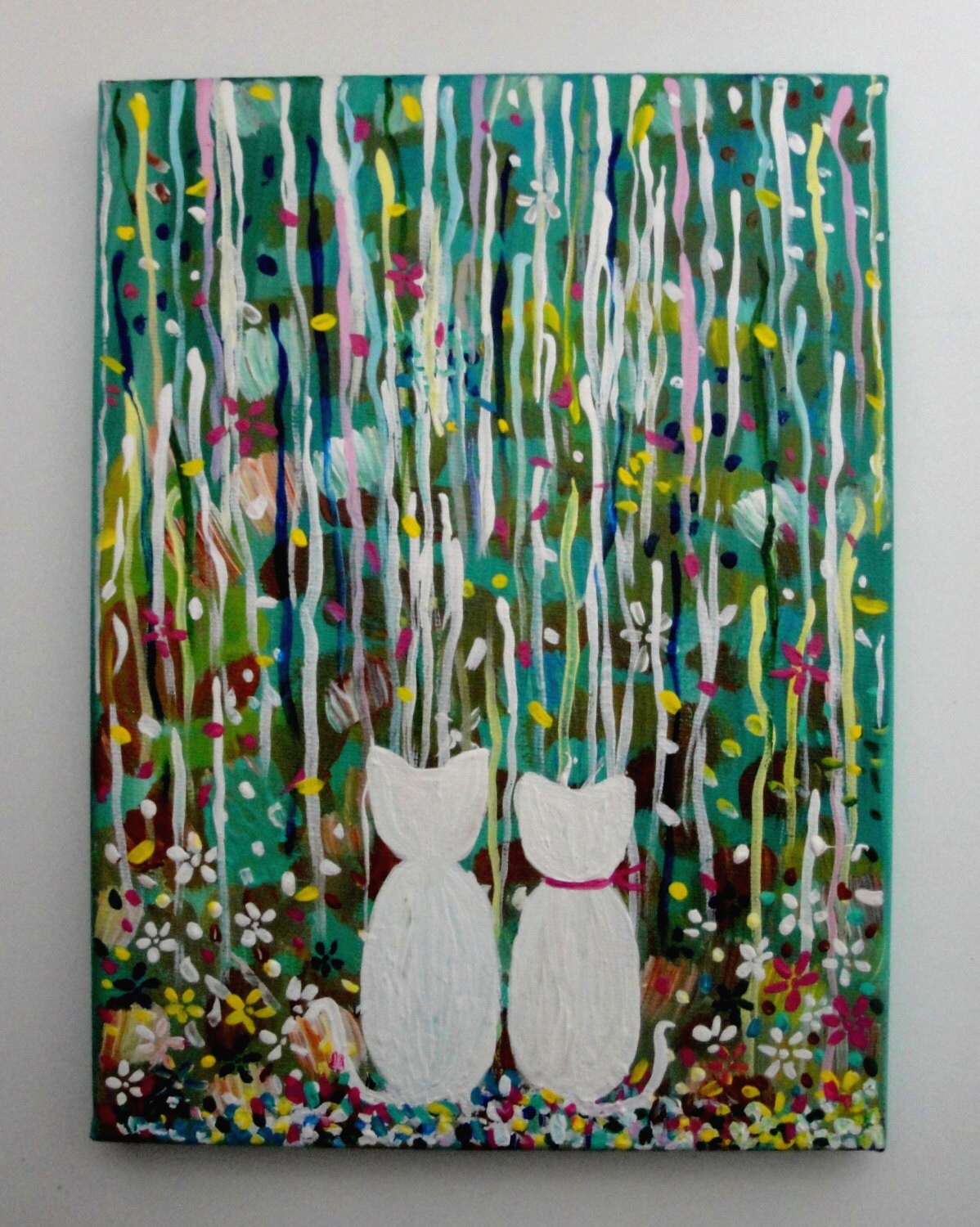 Cats Acrylic Painting Cat Painting Animal Painting Abstract