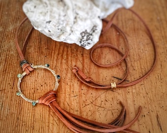 Guitar String Circle Pendant Necklace
