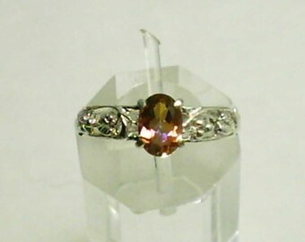 7x5mm Azotic Topaz Gemstone in 925 Sterling Silver Ring Size 5 December Birthstone