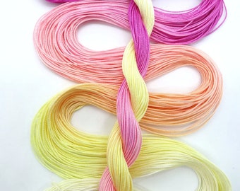 Size 20 "Peace" hand dyed thread 6 cord cordonnet tatting crochet cotton