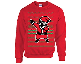 Dabbing santa ugly christmas Sweater , Xmas Sweater, Christmas party, Holiday gift, dab