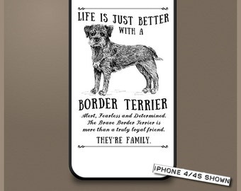 Border Terrier dog phone case cover iPhone Samsung ~ Can be Personalised