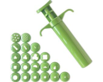 Plastic clay extruder with 20 discs by Makin's