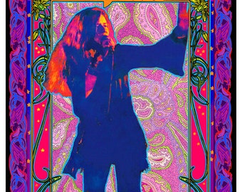 Janis Joplin psychedelic poster