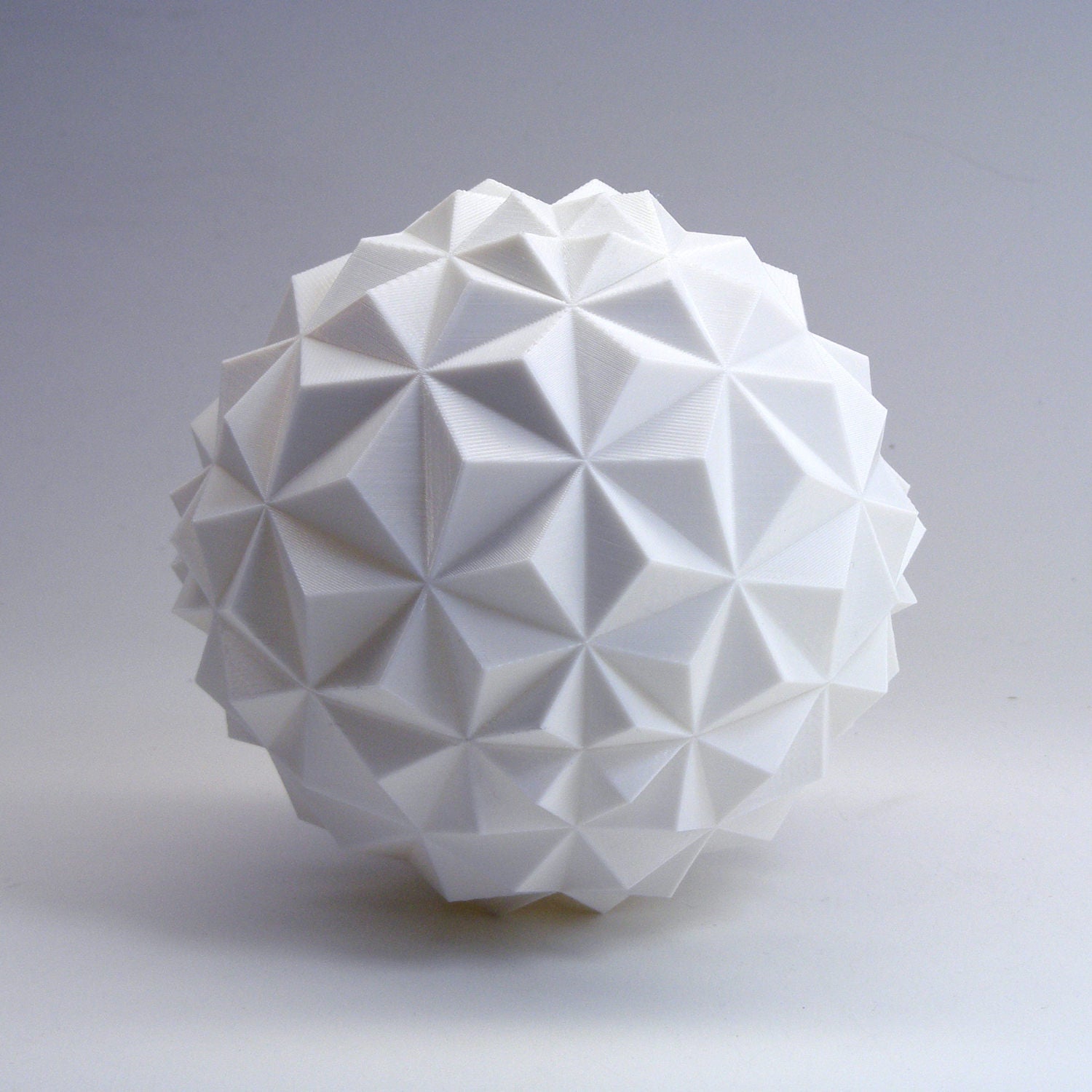 White Geodesic Sphere Orb Decorative Sphere 5 Inch White