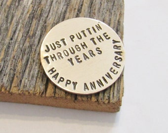 Personalized Golf Ball Marker Bronze Ballmark for Wife 7th Anniversary Ball Marker Gift for Golfer Engraved Ball Marker Engagement Golf Gift