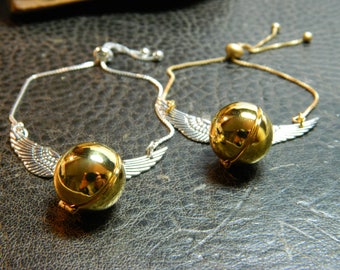 Adjustable Flying Golden Ball Locket Bracelet. Magical.Wizard.