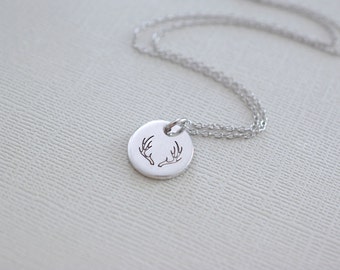 Antler Necklace - Deer Antler Charm Necklace