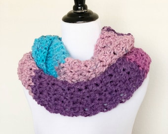 Chunky Infinity Scarf in Plum Pudding