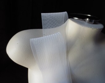 2 YDS Crin CLEAR STiFF 2" Horsehair for Bridal, Costumes, Skirts, Millinery