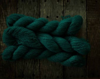 Teal Wool & Angora Blend Recycled Yarn