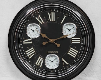 Black Retro Wall Clock