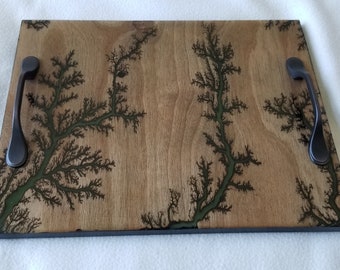Serving tray,cheese board,Charcuterie,fractal burning,unique