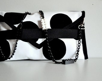 white faux leather bag