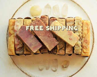 Free Shipping - Handmade Soap - 3 Soap Samples - Hot Process Soap - Cold process Soap - Handmade Soap All natural soap
