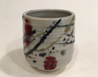 One Handmade Tea cup, Ceramic Cup, Yunomi, TCMCH18WRB16