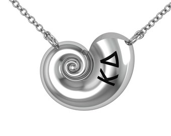 Kappa Delta Nautilus Necklace, Sterling Silver (KD-P007)