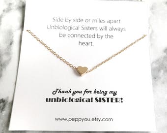 Best Friend Necklace, Friendship Necklace, BFF Necklace, Gold Heart Necklace, Heart Necklace, Best Friend, Tiny Gold Heart Necklace, gift