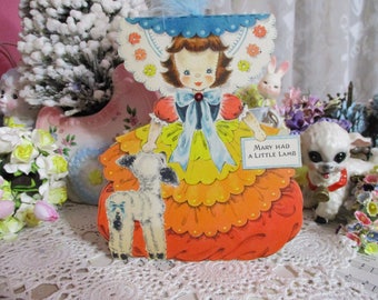 Vintage Hallmark Nursery Rhyme Doll Card-1940's-Unused