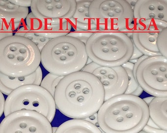 100 3/4" Bulk Matching Black or White Buttons White Plastic Buttons 20 mm Bulk White Buttons Wholesale Buttons Lot Button Lot