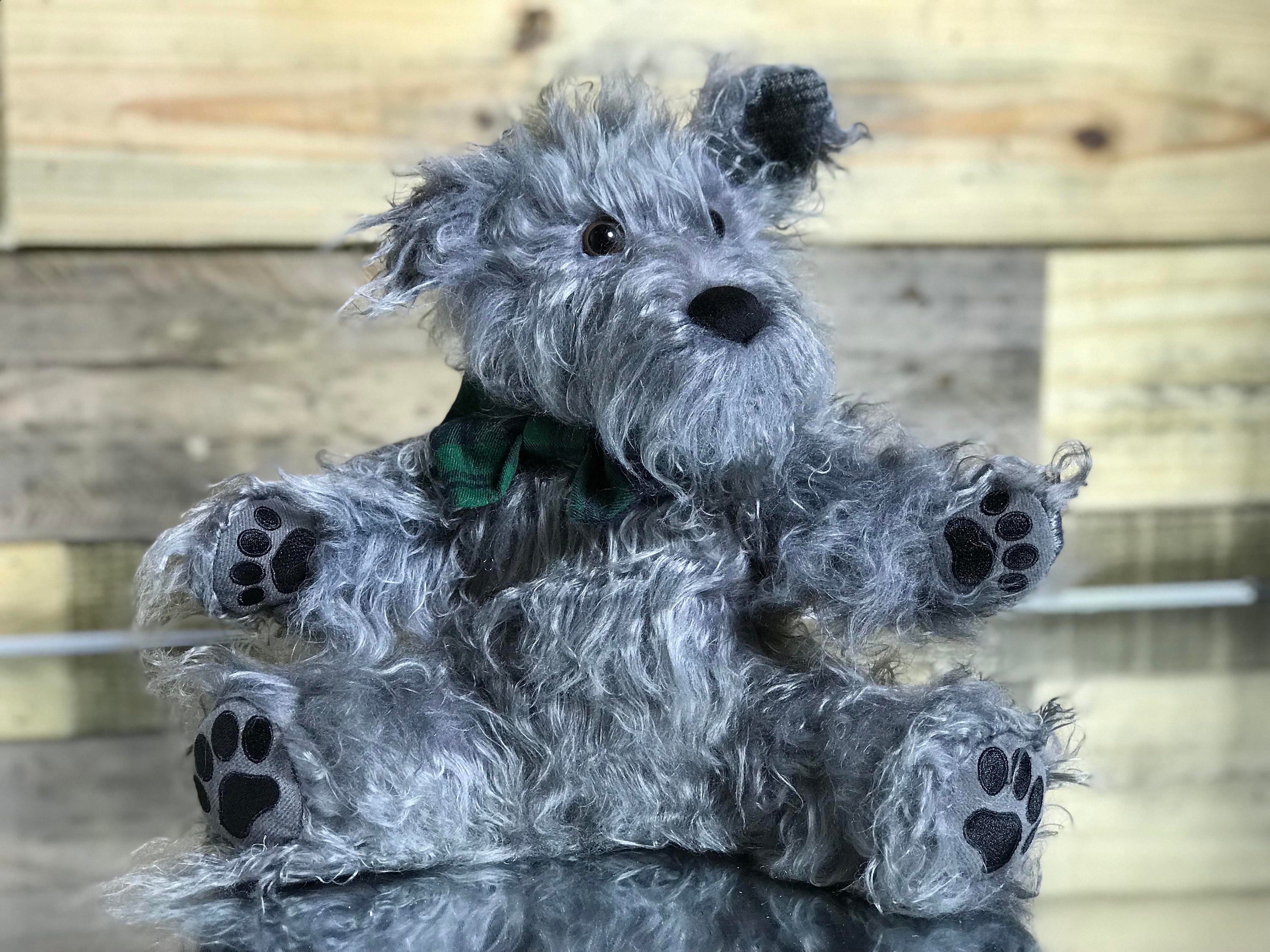 Stuffed Dog Plush Dog Irish Wolfhound Grey Dog Stuffed