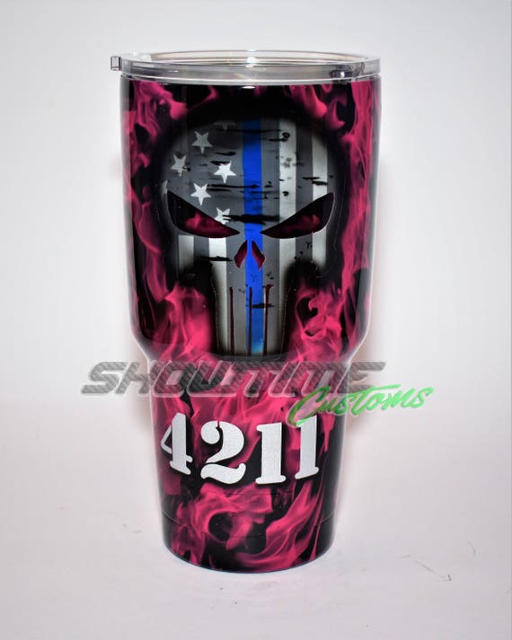 Pink Thin Blue Line Yeti law enforcement custom yeti police